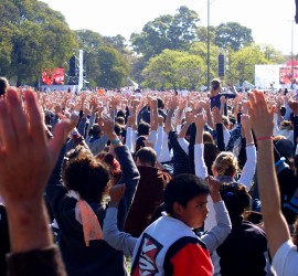 Meditación masiva en Buenos Aires